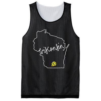 Womens Madison Wisconsin Cheese Funny WI Home State Mesh Reversible Basketball Jersey Tank