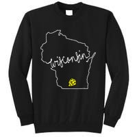 Womens Madison Wisconsin Cheese Funny WI Home State Tall Sweatshirt