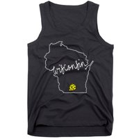 Womens Madison Wisconsin Cheese Funny WI Home State Tank Top