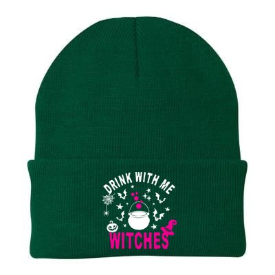 With Me Witches Be Crazy Drunken Witch Halloween Gift Knit Cap Winter Beanie