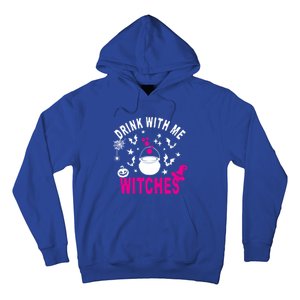 With Me Witches Be Crazy Drunken Witch Halloween Gift Hoodie