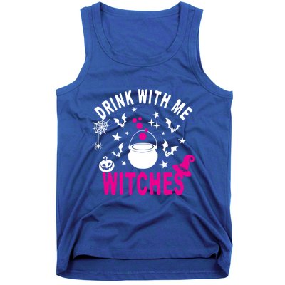 With Me Witches Be Crazy Drunken Witch Halloween Gift Tank Top