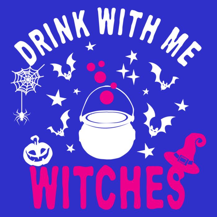 With Me Witches Be Crazy Drunken Witch Halloween Gift Kids T-Shirt