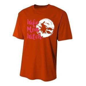 Wife Mom Witch Witch Halloween Costume Gift Performance Sprint T-Shirt