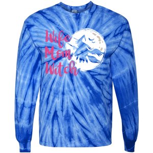 Wife Mom Witch Witch Halloween Costume Gift Tie-Dye Long Sleeve Shirt