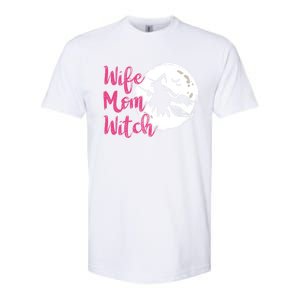 Wife Mom Witch Witch Halloween Costume Gift Softstyle CVC T-Shirt