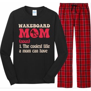 Wakeboard Mom Water Surfing Boating Skiing Wakeboarding Gift Long Sleeve Pajama Set