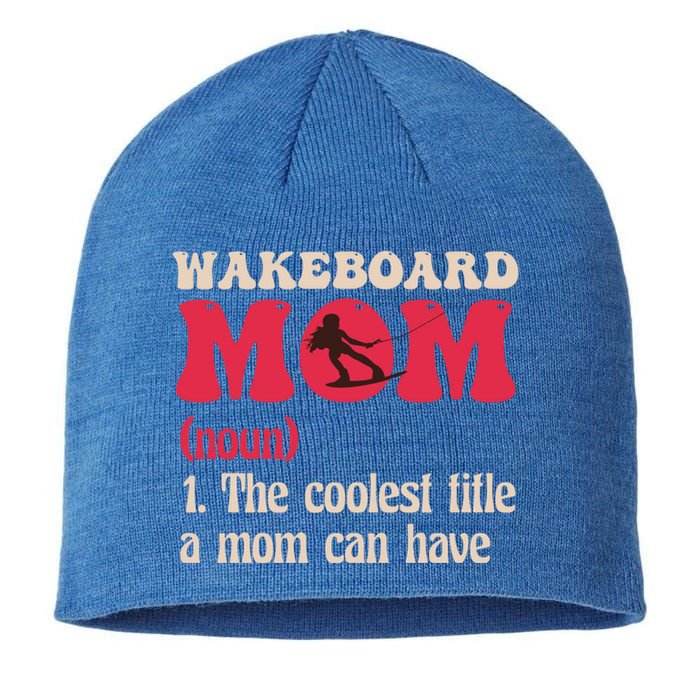 Wakeboard Mom Water Surfing Boating Skiing Wakeboarding Gift Sustainable Beanie