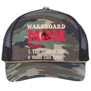 Wakeboard Mom Water Surfing Boating Skiing Wakeboarding Gift Retro Rope Trucker Hat Cap