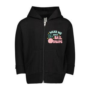 Wake Me When The Ball Drops New Year Eve 2024 Gift Toddler Zip Fleece Hoodie