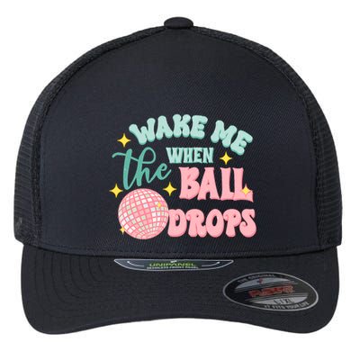 Wake Me When The Ball Drops New Year Eve 2024 Gift Flexfit Unipanel Trucker Cap