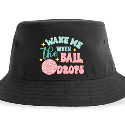 Wake Me When The Ball Drops New Year Eve 2024 Gift Sustainable Bucket Hat