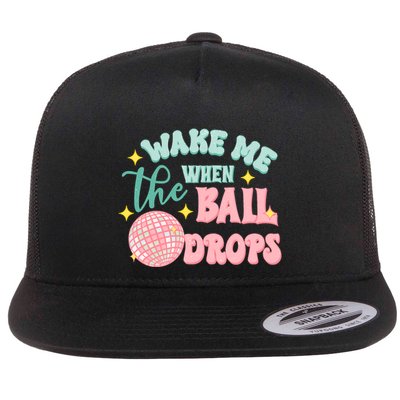 Wake Me When The Ball Drops New Year Eve 2024 Gift Flatbill Hat