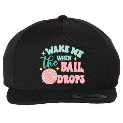 Wake Me When The Ball Drops New Year Eve 2024 Gift Wool Snapback Cap