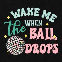 Wake Me When The Ball Drops Retro Happy New Year Meaningful Gift Ladies PosiCharge Tri-Blend Wicking Tank