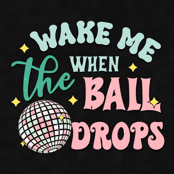 Wake Me When The Ball Drops Retro Happy New Year Meaningful Gift Ladies PosiCharge Tri-Blend Wicking Tank