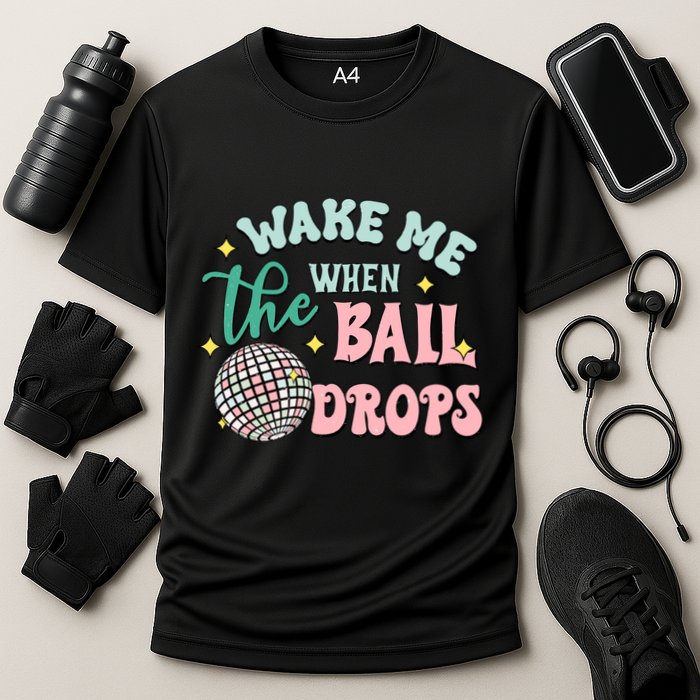 Wake Me When The Ball Drops Retro Happy New Year Meaningful Gift Performance Shirt