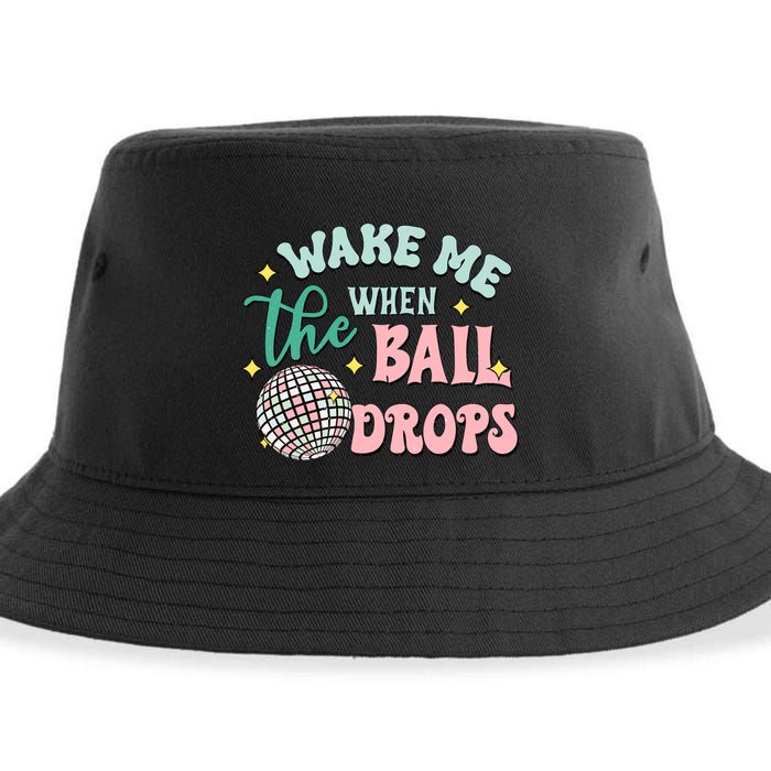 Wake Me When The Ball Drops Retro Happy New Year Meaningful Gift Sustainable Bucket Hat