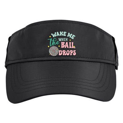 Wake Me When The Ball Drops Retro Happy New Year Meaningful Gift Adult Drive Performance Visor