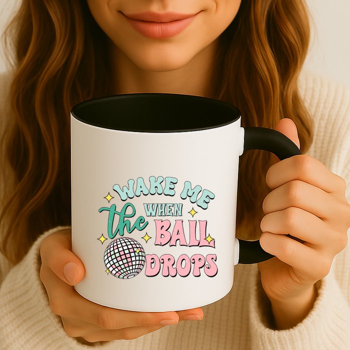 Wake Me When The Ball Drops Retro Happy New Year Meaningful Gift Mug