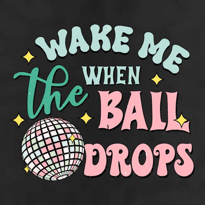 Wake Me When The Ball Drops Retro Happy New Year Meaningful Gift 25L Jumbo Tote