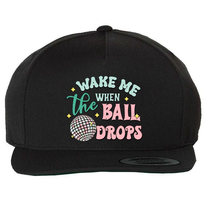 Wake Me When The Ball Drops Retro Happy New Year Meaningful Gift Wool Snapback Cap