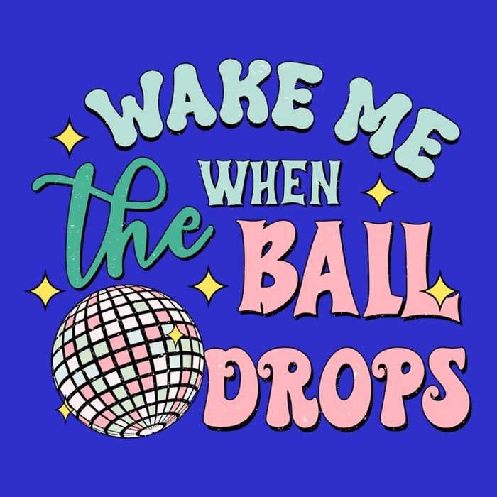 Wake Me When The Ball Drops Retro Happy New Year Meaningful Gift Button