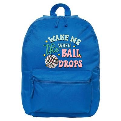 Wake Me When The Ball Drops Retro Happy New Year Meaningful Gift 16 in Basic Backpack