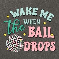 Wake Me When The Ball Drops Retro Happy New Year Meaningful Gift Cotton Canvas Backpack
