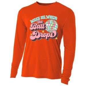 Wake Me When The Ball Drops Happy New Year 2024 Gift Cooling Performance Long Sleeve Crew