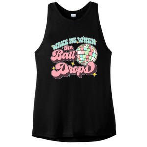 Wake Me When The Ball Drops Happy New Year 2024 Gift Ladies PosiCharge Tri-Blend Wicking Tank