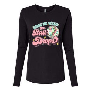 Wake Me When The Ball Drops Happy New Year 2024 Gift Womens Cotton Relaxed Long Sleeve T-Shirt