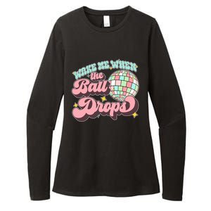 Wake Me When The Ball Drops Happy New Year 2024 Gift Womens CVC Long Sleeve Shirt