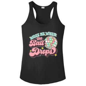 Wake Me When The Ball Drops Happy New Year 2024 Gift Ladies PosiCharge Competitor Racerback Tank