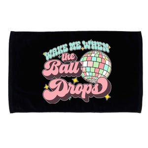 Wake Me When The Ball Drops Happy New Year 2024 Gift Microfiber Hand Towel