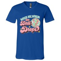 Wake Me When The Ball Drops Happy New Year 2024 Gift V-Neck T-Shirt