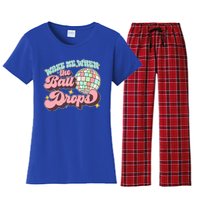 Wake Me When The Ball Drops Happy New Year 2024 Gift Women's Flannel Pajama Set