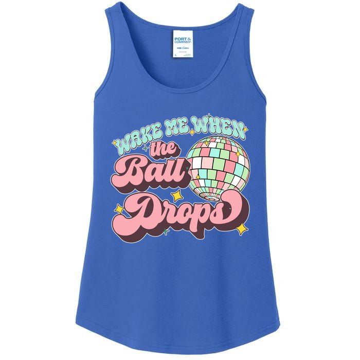 Wake Me When The Ball Drops Happy New Year 2024 Gift Ladies Essential Tank