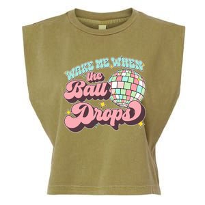 Wake Me When The Ball Drops Happy New Year 2024 Gift Garment-Dyed Women's Muscle Tee