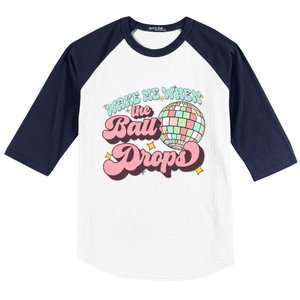 Wake Me When The Ball Drops Happy New Year 2024 Gift Baseball Sleeve Shirt