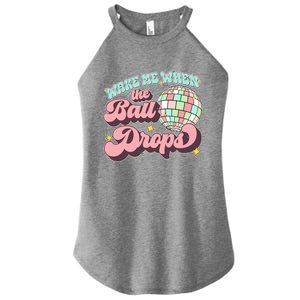 Wake Me When The Ball Drops Happy New Year 2024 Gift Women's Perfect Tri Rocker Tank