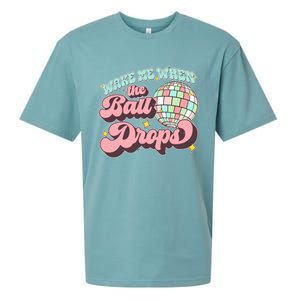 Wake Me When The Ball Drops Happy New Year 2024 Gift Sueded Cloud Jersey T-Shirt