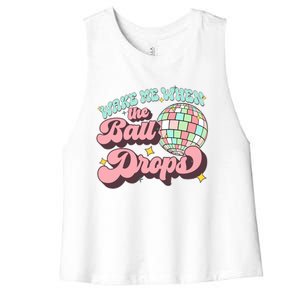 Wake Me When The Ball Drops Happy New Year 2024 Gift Women's Racerback Cropped Tank