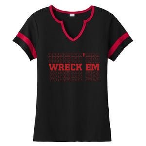 Wreckem Mirror Ladies Halftime Notch Neck Tee