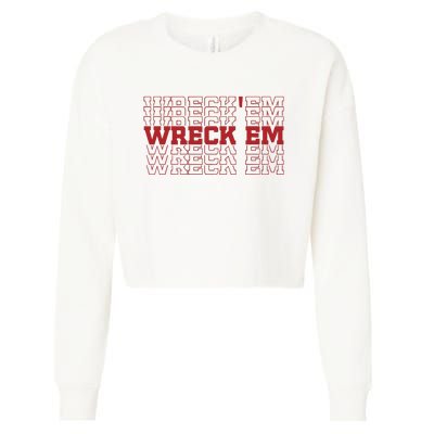 Wreckem Mirror Cropped Pullover Crew