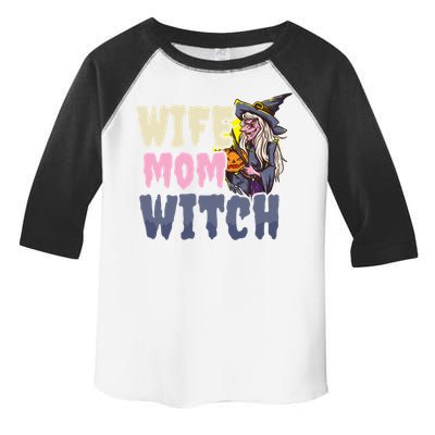 Wife Mom Witch Design Halloween Witch Gift Toddler Fine Jersey T-Shirt