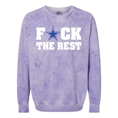 Will M Wearing Fuck The Rest Dallas Cowboy Colorblast Crewneck Sweatshirt