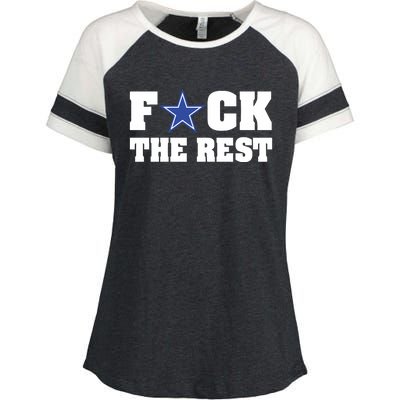 Will M Wearing Fuck The Rest Dallas Cowboy Enza Ladies Jersey Colorblock Tee