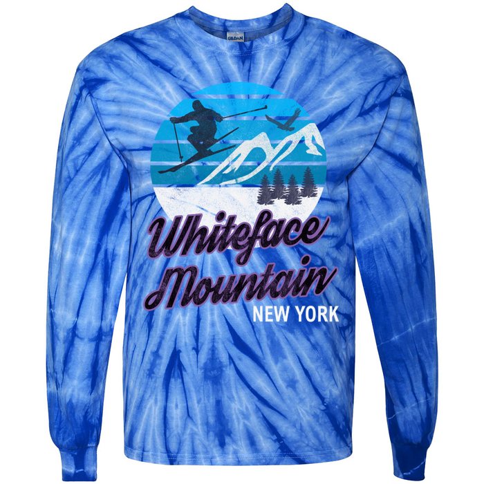 Whiteface Mountain Wilmington Ny Usa Skiing Snowboarding Meaningful Gift Tie-Dye Long Sleeve Shirt