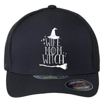 Wife Mom Witch Funny Halloween Funny Gift Flexfit Unipanel Trucker Cap